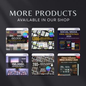 7500 Digital Planner Pages Bundle PLR MRR Editable Canva Templates